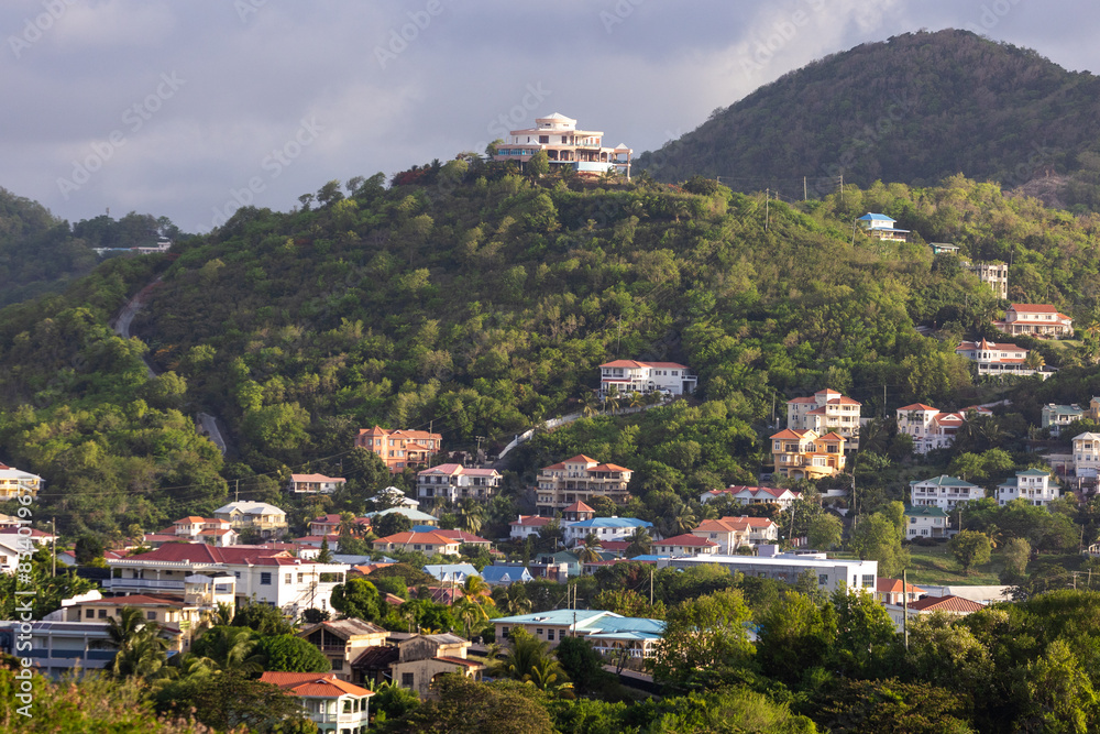 Fototapeta premium Rodney Bay Saint Lucia, Island Homes