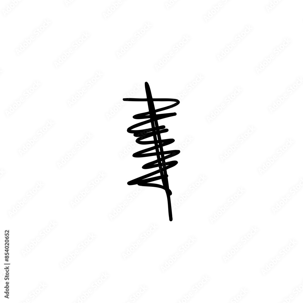 Naklejka premium Random scribble lines. Suitable for scrapbooks, yearbooks, children's books, infographics, and more.