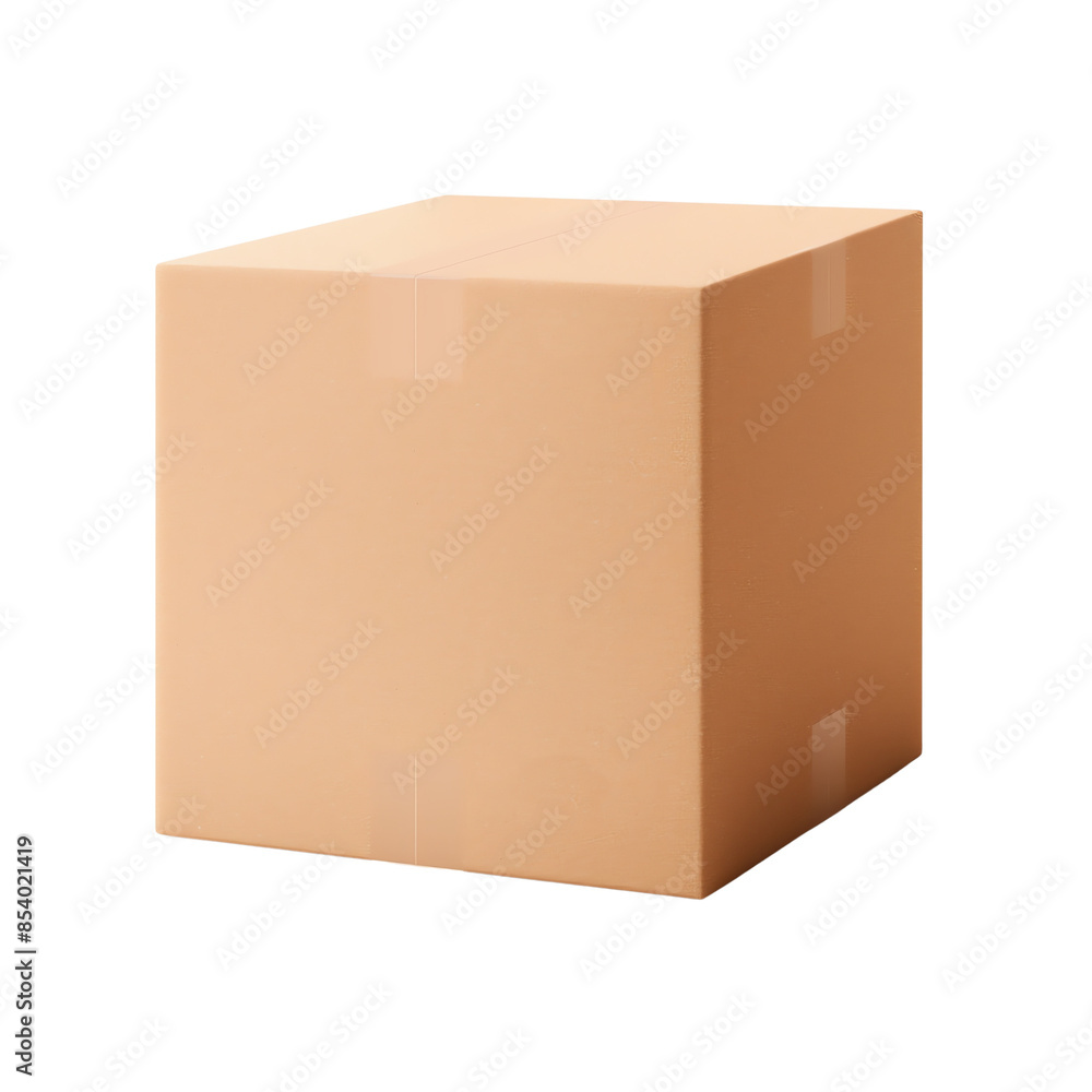 A plain brown cardboard isolated on transparent and white background. A plain brown cardboard isolated on transparent and white background.
