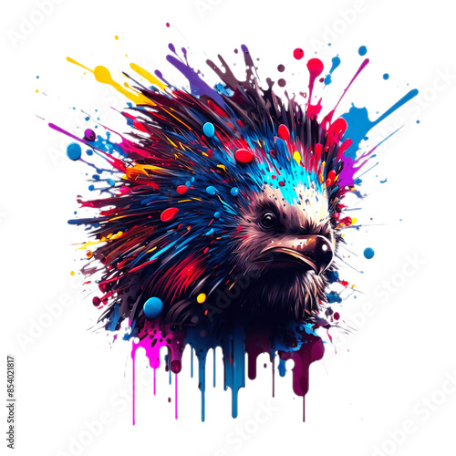 Color-splashed animals are a popular design trend in which animal illustrations are depicted with bright and bold splashes.