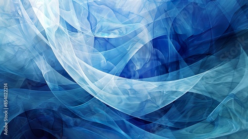 An abstract digital illustration with a blend of cerulean and other blue tones