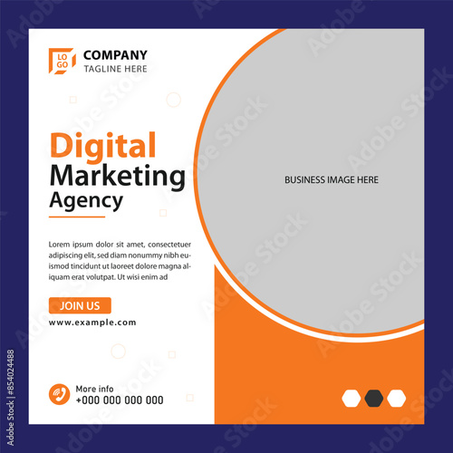 Digital Marketing Agency Social Media Post Template Design