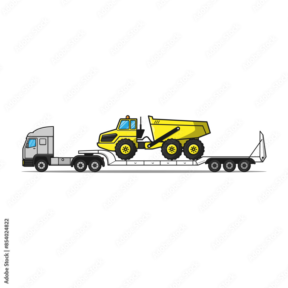Prime mover truck on white background Prime mover truck on white background
