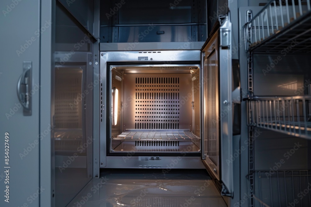 Fototapeta premium Stainless Steel Oven Door Open