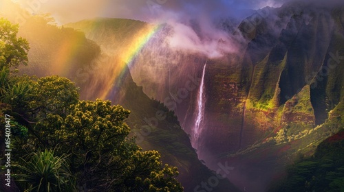 Rainbow Falls, Iao Needle State Park, Hawaii, USA photo