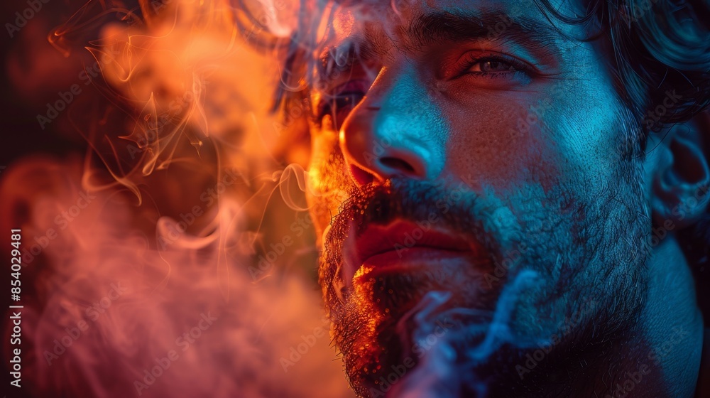 A captivating image of light interacting with smoke, creating a mysterious ambience A captivating image of light interacting with smoke, creating a mysterious ambience