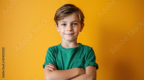The smiling young boy. photo