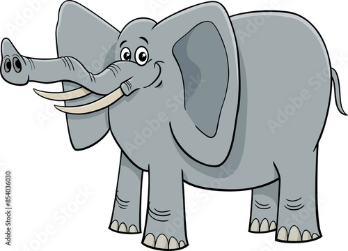 funny cartoon elephant animal character