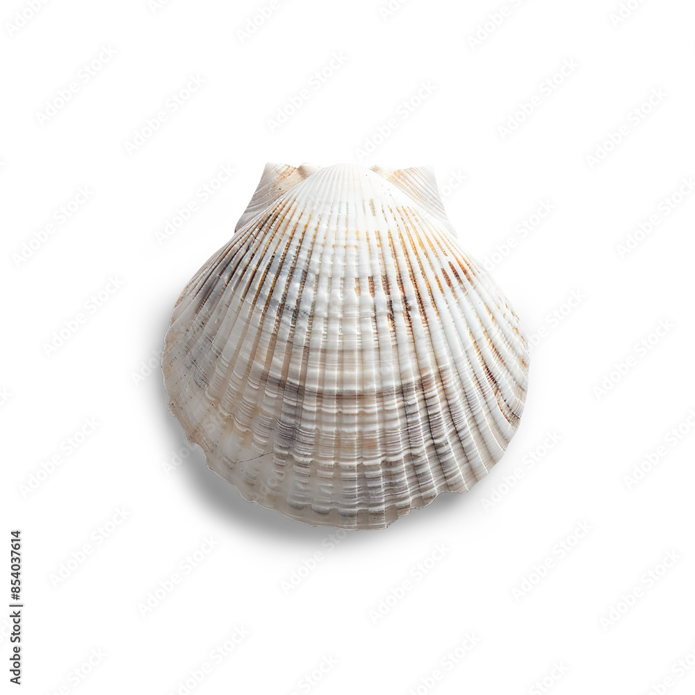 Seashells and a beach are depicted against a transparent background. Seashells and a beach are depicted against a transparent background.