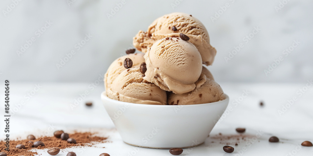 Decadent espresso martini ice cream, an image of decadent espresso martini ice cream, its rich coffee flavor with a hint of alcohol against a white backdrop Decadent espresso martini ice cream, an image of decadent espresso martini ice cream, its rich coffee flavor with a hint of alcohol against a white backdrop