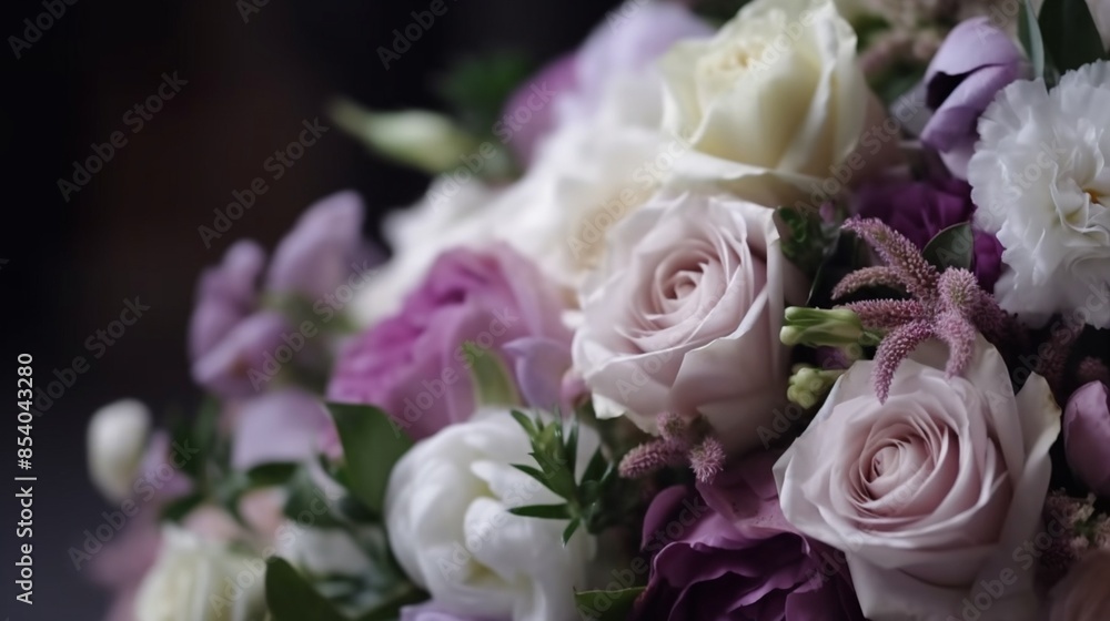 Beautiful purple, light pink and white bridal bouquet Beautiful purple, light pink and white bridal bouquet