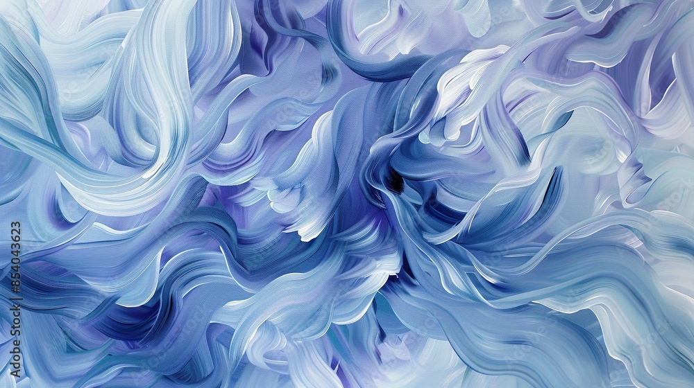 An abstract featuring swirls of periwinkle and white, reminiscent of a gentle breeze. An abstract featuring swirls of periwinkle and white, reminiscent of a gentle breeze.
