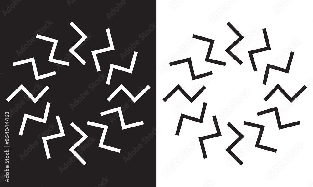 Circle abstract art, circular shape for decoration, circular radial lines element, concentric lines. isolated on white and black background. EPS 10 Circle abstract art, circular shape for decoration, circular radial lines element, concentric lines. isolated on white and black background. EPS 10