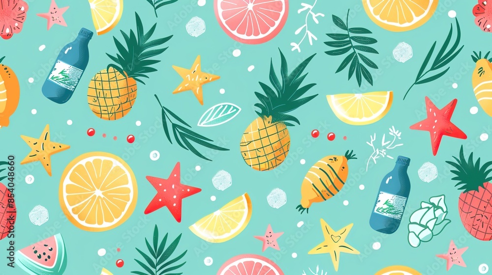 Summer holiday pattern wallpaper Summer holiday pattern wallpaper
