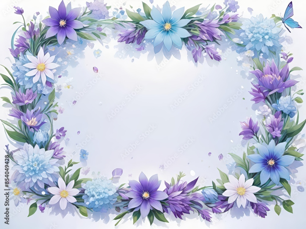 floral frame, botanical border, flower wreath, floral design floral frame, botanical border, flower wreath, floral design