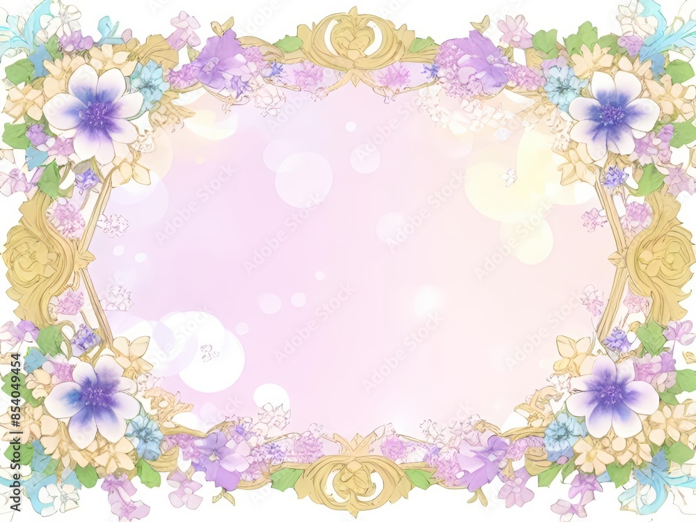 floral frame, botanical border, flower wreath, floral design floral frame, botanical border, flower wreath, floral design