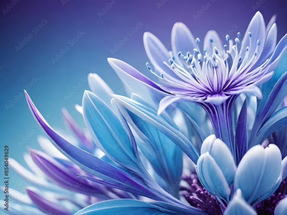 Obraz premium blue flowers, purple flowers, floral photography, artistic flower arrangement