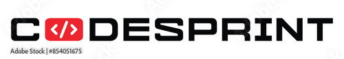 Code Sprint logo vector concept. A code sprint is an intense, short-term effort by developers to complete a specific task or set of tasks within a limited timeframe, often used in agile development.