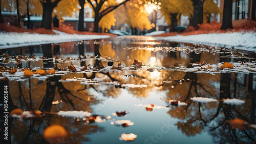 Capture reflections that emphasize the essence of different seasons. © LooPanda-Pictures