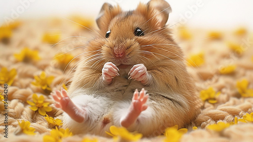 funny sitting hamster photo