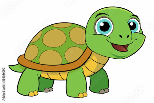 Cute turtle cartoon vector illustration 
