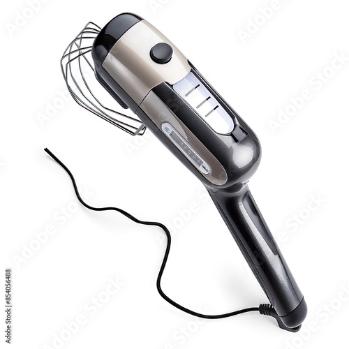 Adjustable Speed Hand Mixer isolated on a transparent background. 