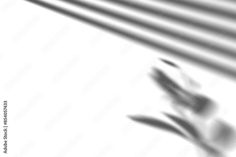 Shadow from window blinds and plant, overlay effect. Realistic gray shadow on transparent background. Applicable for product presentation, photos, backdrop. Sun light, rays. 3D render. Shadow from window blinds and plant, overlay effect. Realistic gray shadow on transparent background. Applicable for product presentation, photos, backdrop. Sun light, rays. 3D render.