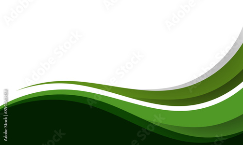 Modern green background. Graphic design pattern background template with dynamic wave shapes.	