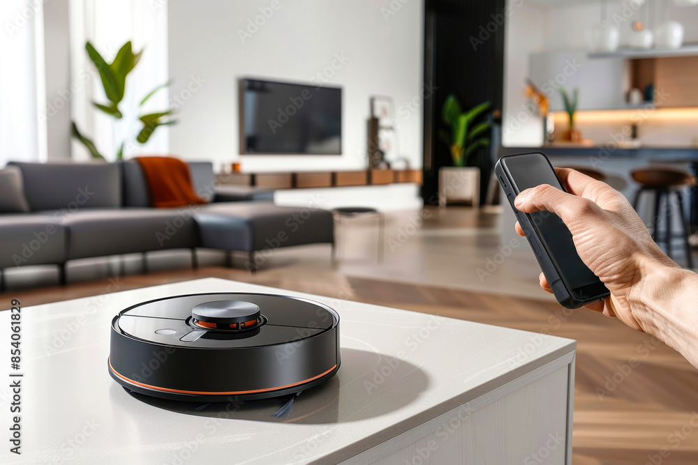 Robotic vacuum cleaner controlled by smartphone Robotic vacuum cleaner controlled by smartphone