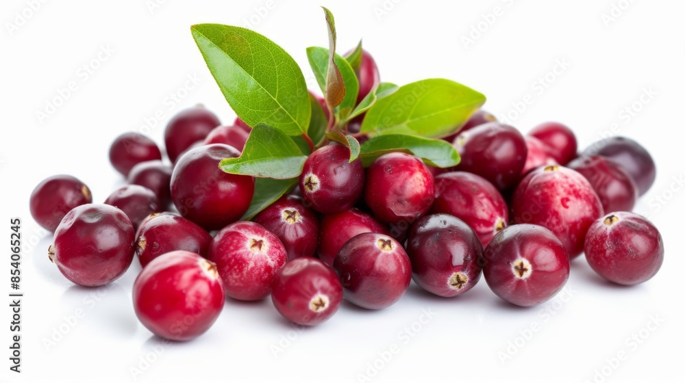 Cranberries isolated on a white background Cranberries isolated on a white background