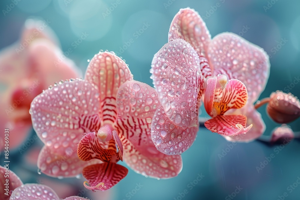 Delicate Orchid Petals with Dew Drops Delicate Orchid Petals with Dew Drops