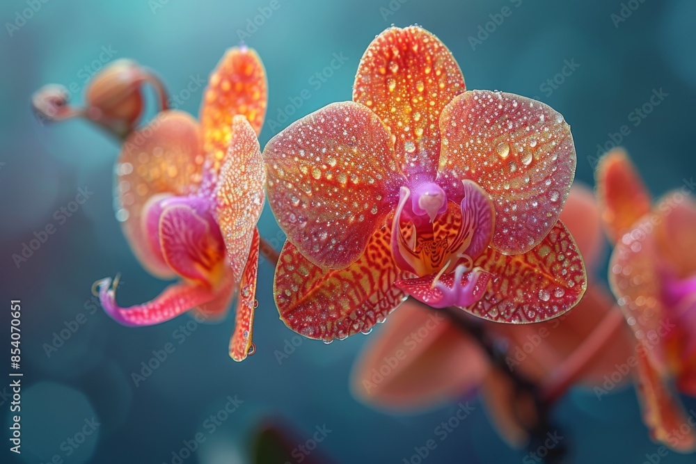 Orchid Flower with Dew Drops Orchid Flower with Dew Drops