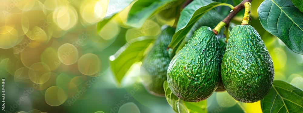 bokeh of avocado trees bokeh of avocado trees