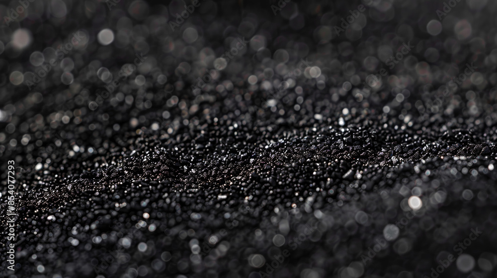 Flat image of black sand viewed from above. Sand texture. Flat image of black sand viewed from above. Sand texture.