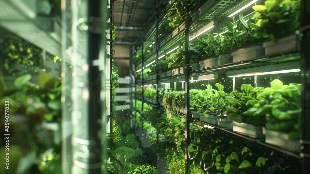 A stunning view of urban vertical farming at sunset, showcasing lush green plants growing on high-rise structures amidst a cityscape.
A stunning view of urban vertical farming at sunset, showcasing lush green plants growing on high-rise structures amidst a cityscape.