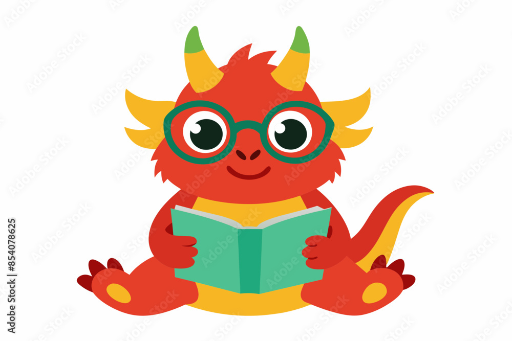 adorable cubby dairy chinese loong with glasses adorable cubby dairy chinese loong with glasses
