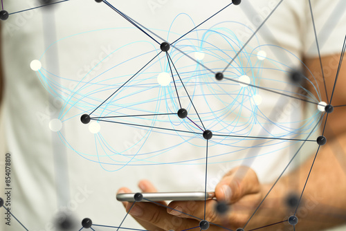 Global network. Blockchain....