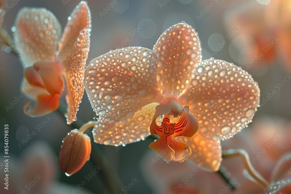 Orchid Blossom with Dew Drops Orchid Blossom with Dew Drops