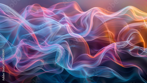Vibrant abstract waves of colorful light flowing seamlessly, creating a dynamic and energetic visual experience. 