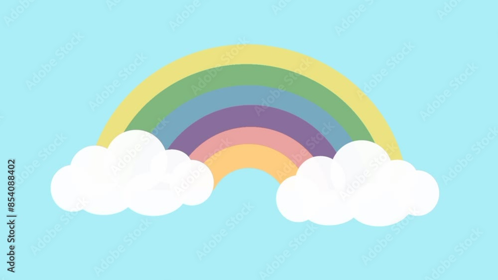 Twinkling rainbow in the sky animation, flicker rainbow Twinkling rainbow in the sky animation, flicker rainbow