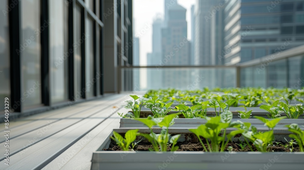 Urban gardens or green roofs in cities Urban gardens or green roofs in cities
