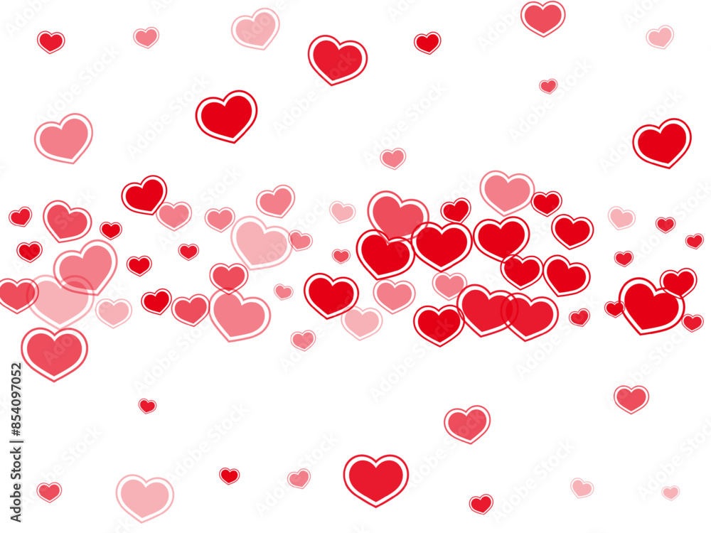 Beautiful red hearts falling vector illustration. Beautiful red hearts falling vector illustration.