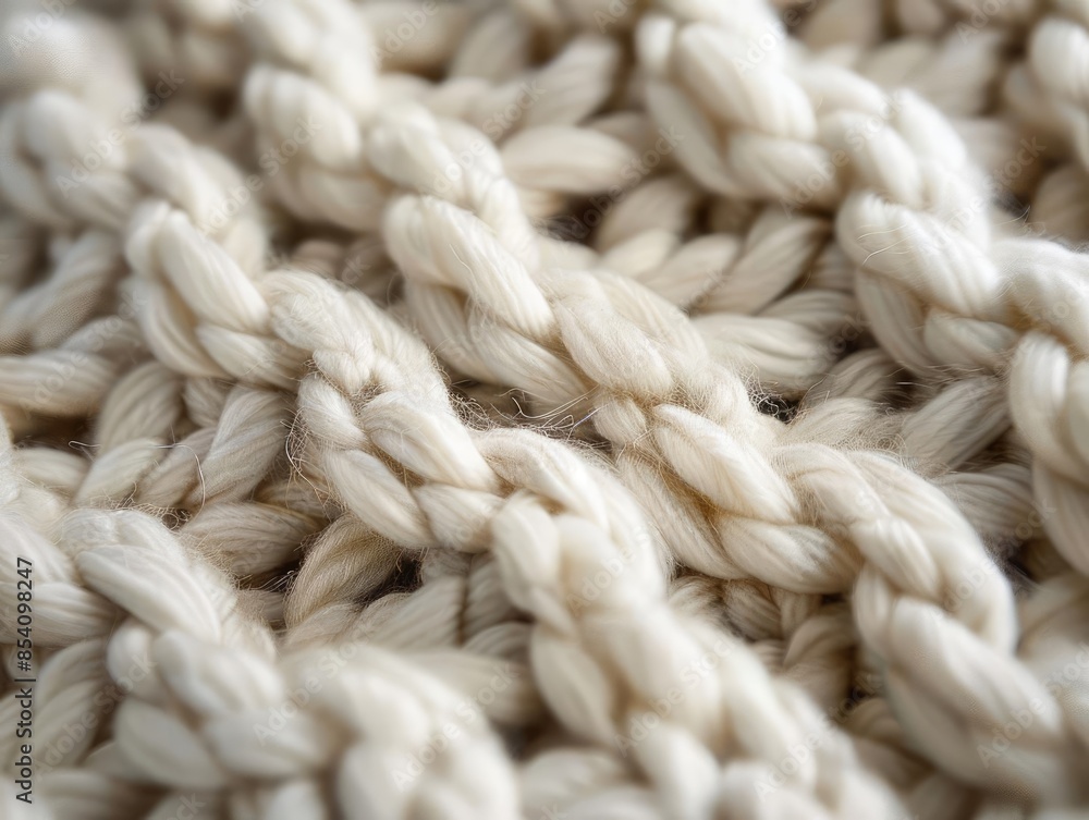 Detailed images of knitted wool, showing the interwoven fibers and cozy texture Detailed images of knitted wool, showing the interwoven fibers and cozy texture