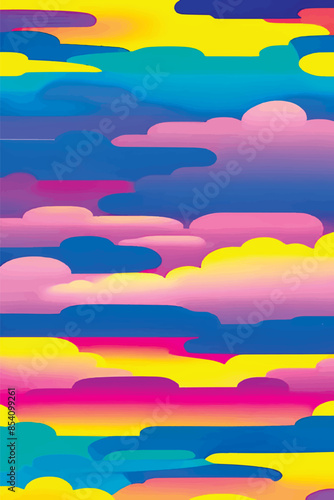 A collection of backgrounds with cloud patterns in a modern style. These vibrant and richly colored designs create unique and eye-catching compositions. Perfect for adding text and creating stylish vi