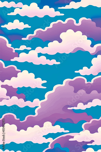 A collection of backgrounds with cloud patterns in a modern style. These vibrant and richly colored designs create unique and eye-catching compositions. Perfect for adding text and creating stylish vi