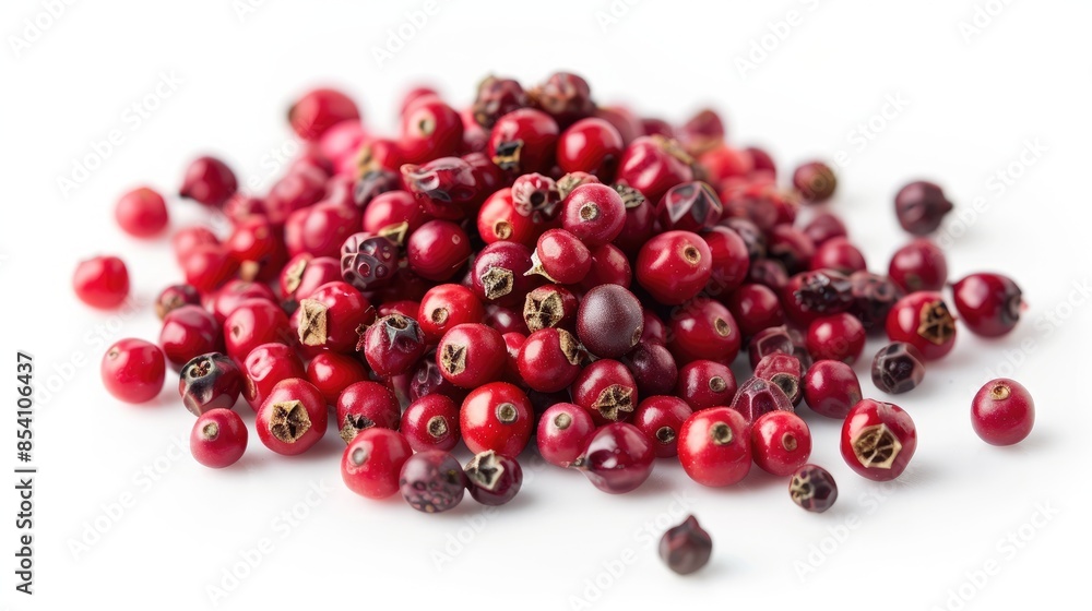 Peppery Pink Pepper Peas on a White Background Studio Image Peppery Pink Pepper Peas on a White Background Studio Image