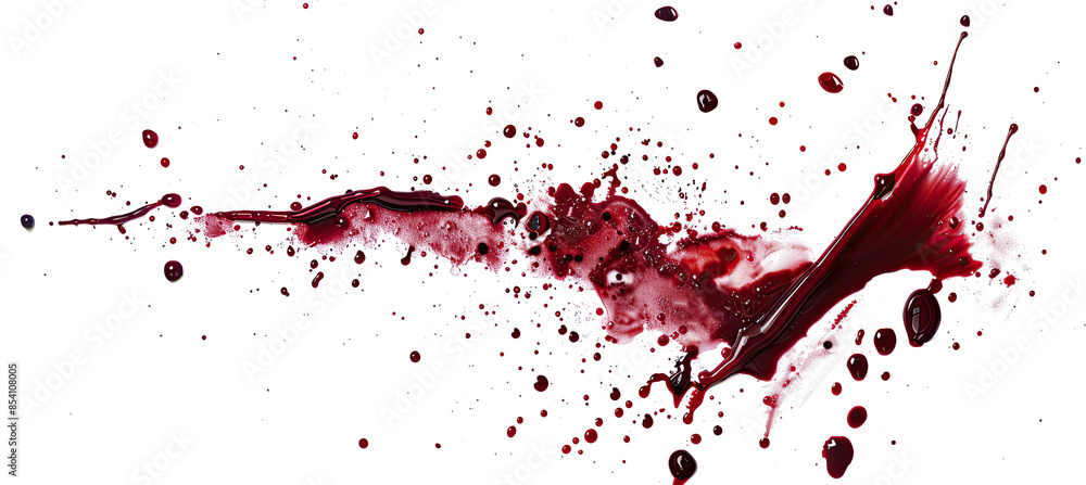 Abstract stains, splashes of real blood isolated on white background Abstract stains, splashes of real blood isolated on white background
