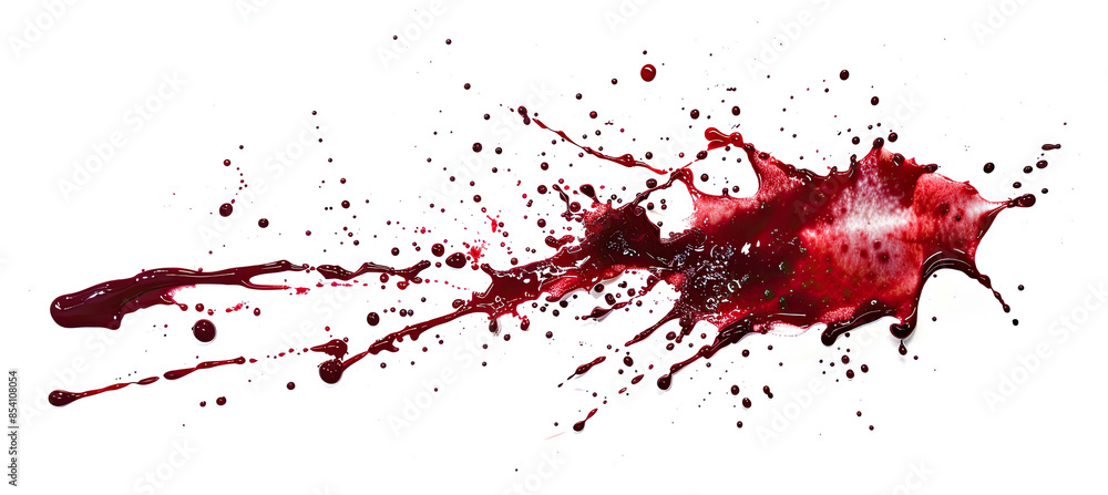 Abstract stains, splashes of real blood isolated on white background Abstract stains, splashes of real blood isolated on white background