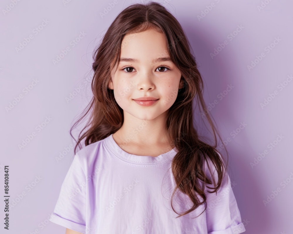 Beauty Industry Portrait Against Soft Lavender Background Generative AI Beauty Industry Portrait Against Soft Lavender Background Generative AI