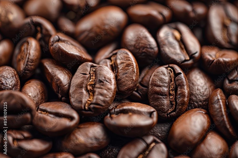 Macro close-up of coffee beans. Macro close-up of coffee beans.